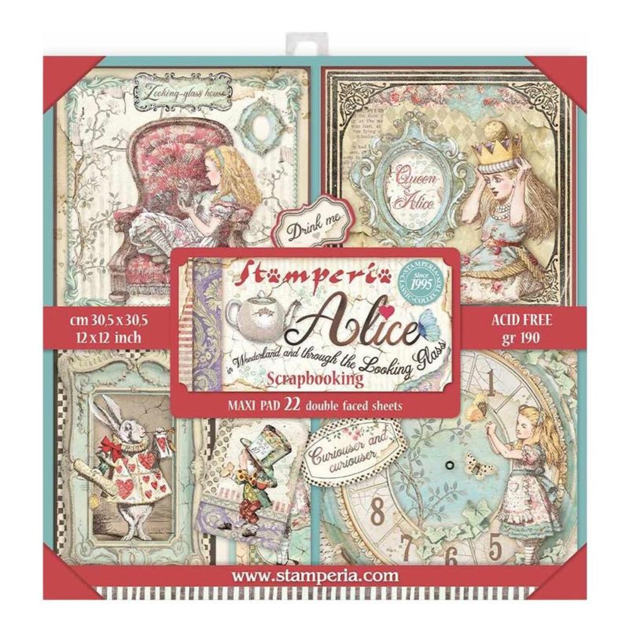 Alice 12x12 Maxi Paper Pad - Stamperia